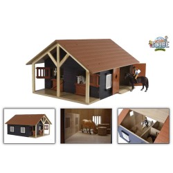 Kids Globe Bauernhof Pferdestall mit 2 Boxen und 1 Werkstatt 1:24 610167