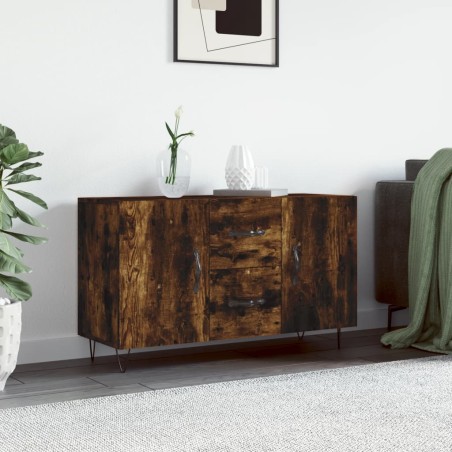 vidaXL Sideboard Räuchereiche 100x36x60 cm Holzwerkstoff