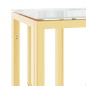 vidaXL Konsolentisch Golden 70x30x70 cm Edelstahl und Glas vidaXL Konsolentisch Golden 70x30x70 cm Edelstahl und Glas