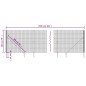 vidaXL Maschendrahtzaun mit Bodenhülsen Anthrazit 2x25 m vidaXL Maschendrahtzaun mit Bodenhülsen Anthrazit 2x25 m