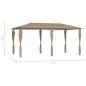vidaXL Pavillon mit Pfostenabdeckungen 3x6x2,6 m Taupe 160 g/m² vidaXL Pavillon mit Pfostenabdeckungen 3x6x2,6 m Taupe 160 g/m²