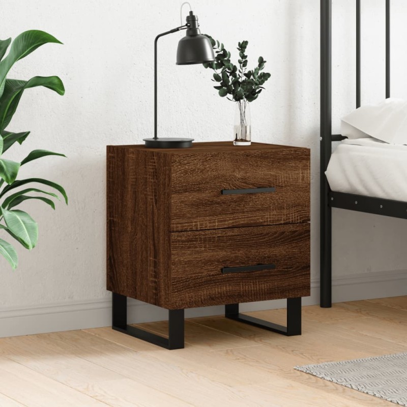 vidaXL Nachttisch Braune Eiche 40x35x47,5 cm Holzwerkstoff vidaXL Nachttisch Braune Eiche 40x35x47,5 cm Holzwerkstoff