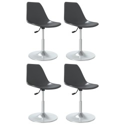 vidaXL Esszimmerstühle 4 Stk. Drehbar Grau PP