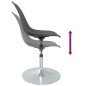 vidaXL Esszimmerstühle 4 Stk. Drehbar Grau PP