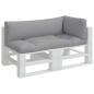 Palettenkissen 3-tlg. Grau Stoff Palettenkissen 3-tlg. Grau Stoff