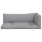 Palettenkissen 3-tlg. Grau Stoff Palettenkissen 3-tlg. Grau Stoff