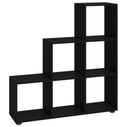 vidaXL Treppenregal Schwarz 107 cm Holzwerkstoff