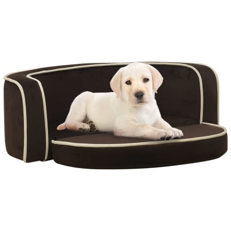 vidaXL Klappbares Hundesofa mit waschbaren Kissen 73x67x26 cm Plüsch Braun
