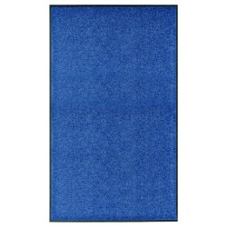 vidaXL Fußmatte Waschbar Blau 90x150 cm 