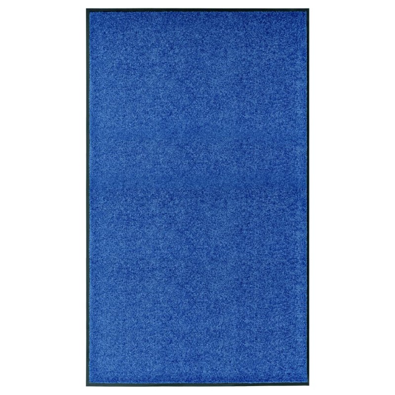 vidaXL Fußmatte Waschbar Blau 90x150 cm vidaXL Fußmatte Waschbar Blau 90x150 cm
