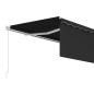vidaXL Markise Manuell Einziehbar mit Rollo 4x3 m Anthrazit vidaXL Markise Manuell Einziehbar mit Rollo 4x3 m Anthrazit