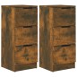vidaXL Sideboards 2 Stk. Räuchereiche 30x30x70 cm Holzwerkstoff vidaXL Sideboards 2 Stk. Räuchereiche 30x30x70 cm Holzwerkstoff