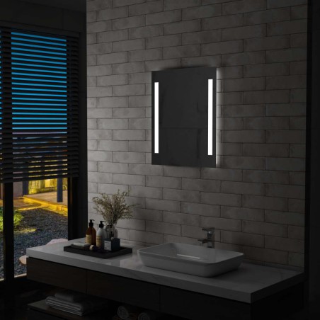 vidaXL Badezimmer-Wandspiegel mit LEDs 50x60 cm