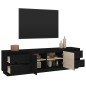 vidaXL TV-Schrank Schwarz 176x37x47,5 cm Massivholz Kiefer vidaXL TV-Schrank Schwarz 176x37x47,5 cm Massivholz Kiefer
