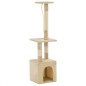 vidaXL Katzen-Kratzbaum mit Sisal-Kratzsäulen 109 cm Beige vidaXL Katzen-Kratzbaum mit Sisal-Kratzsäulen 109 cm Beige