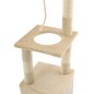 vidaXL Katzen-Kratzbaum mit Sisal-Kratzsäulen 109 cm Beige vidaXL Katzen-Kratzbaum mit Sisal-Kratzsäulen 109 cm Beige
