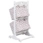 vidaXL 2-stufiges Korbregal Blumenmuster 35 x 35 x 72 cm Holz vidaXL 2-stufiges Korbregal Blumenmuster 35 x 35 x 72 cm Holz