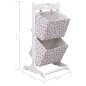 vidaXL 2-stufiges Korbregal Blumenmuster 35 x 35 x 72 cm Holz vidaXL 2-stufiges Korbregal Blumenmuster 35 x 35 x 72 cm Holz