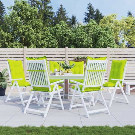 vidaXL Gartenstuhlauflagen für Hochlehner 6 Stk. Hellgrün 120x50x7 cm