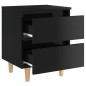 vidaXL Nachttisch mit Kiefernholz-Beinen Hochglanz-Schwarz 40x35x50 cm vidaXL Nachttisch mit Kiefernholz-Beinen Hochglanz-Schwarz 40x35x50 cm