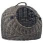 vidaXL Katzen-Transportkorb Grau 45x35x35 cm Natürliche Weide vidaXL Katzen-Transportkorb Grau 45x35x35 cm Natürliche Weide