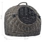 vidaXL Katzen-Transportkorb Grau 45x35x35 cm Natürliche Weide vidaXL Katzen-Transportkorb Grau 45x35x35 cm Natürliche Weide