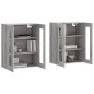 Wandschränke 2 Stk. Grau Sonoma Holzwerkstoff Wandschränke 2 Stk. Grau Sonoma Holzwerkstoff
