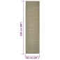 vidaXL Teppich Natur Sisal 66x250 cm Taupe vidaXL Teppich Natur Sisal 66x250 cm Taupe