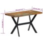 vidaXL Esstisch 120x60x75 cm Altholz Massiv vidaXL Esstisch 120x60x75 cm Altholz Massiv