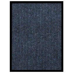 vidaXL Fußmatte Gestreift Blau 60x80 cm