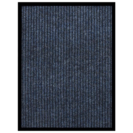 vidaXL Fußmatte Gestreift Blau 60x80 cm