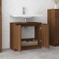 vidaXL Badezimmerschrank Braun Eiche 64,5x33,5x59 cm Holzwerkstoff vidaXL Badezimmerschrank Braun Eiche 64,5x33,5x59 cm Holzwerkstoff