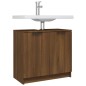 vidaXL Badezimmerschrank Braun Eiche 64,5x33,5x59 cm Holzwerkstoff vidaXL Badezimmerschrank Braun Eiche 64,5x33,5x59 cm Holzwerkstoff