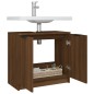 vidaXL Badezimmerschrank Braun Eiche 64,5x33,5x59 cm Holzwerkstoff vidaXL Badezimmerschrank Braun Eiche 64,5x33,5x59 cm Holzwerkstoff