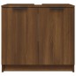 vidaXL Badezimmerschrank Braun Eiche 64,5x33,5x59 cm Holzwerkstoff vidaXL Badezimmerschrank Braun Eiche 64,5x33,5x59 cm Holzwerkstoff