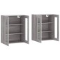 Wandschränke 2 Stk. Grau Sonoma Holzwerkstoff Wandschränke 2 Stk. Grau Sonoma Holzwerkstoff