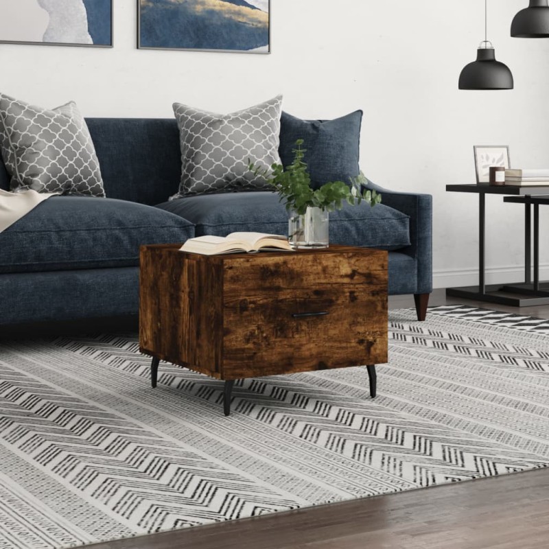 vidaXL Couchtisch Räuchereiche 50x50x40 cm Holzwerkstoff vidaXL Couchtisch Räuchereiche 50x50x40 cm Holzwerkstoff