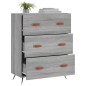 vidaXL Kommode Grau Sonoma 69,5x34x90 cm Holzwerkstoff vidaXL Kommode Grau Sonoma 69,5x34x90 cm Holzwerkstoff