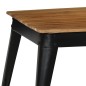 vidaXL Esstisch Akazienholz Massiv und Stahl 75 x 75 x 76 cm vidaXL Esstisch Akazienholz Massiv und Stahl 75 x 75 x 76 cm