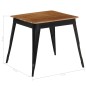vidaXL Esstisch Akazienholz Massiv und Stahl 75 x 75 x 76 cm vidaXL Esstisch Akazienholz Massiv und Stahl 75 x 75 x 76 cm