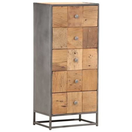 vidaXL Highboard mit Schubladen 45x30x100 cm Altholz Massiv