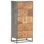 vidaXL Highboard mit Schubladen 45x30x100 cm Altholz Massiv vidaXL Highboard mit Schubladen 45x30x100 cm Altholz Massiv