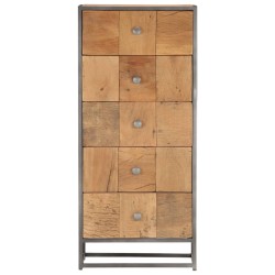 vidaXL Highboard mit Schubladen 45x30x100 cm Altholz Massiv