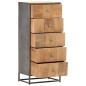 vidaXL Highboard mit Schubladen 45x30x100 cm Altholz Massiv vidaXL Highboard mit Schubladen 45x30x100 cm Altholz Massiv
