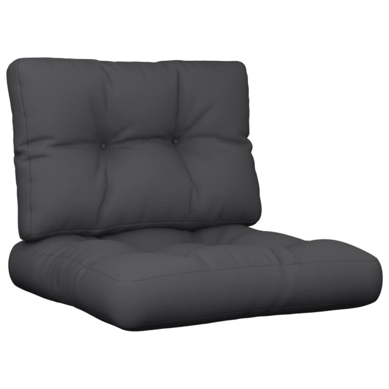 Palettenkissen 2-tlg. Schwarz Stoff Palettenkissen 2-tlg. Schwarz Stoff