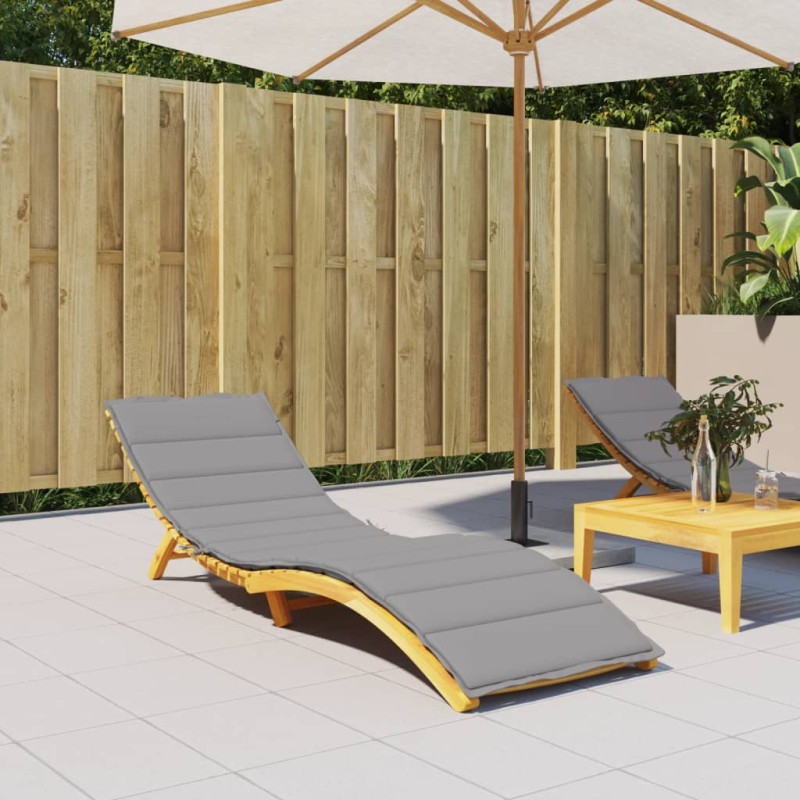 Sonnenliegen-Auflage Grau 200x60x3 cm Oxford-Gewebe Sonnenliegen-Auflage Grau 200x60x3 cm Oxford-Gewebe