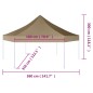 vidaXL Faltpavillon Sechseckig 3,6x3,1 m Taupe 220 g/m² vidaXL Faltpavillon Sechseckig 3,6x3,1 m Taupe 220 g/m²
