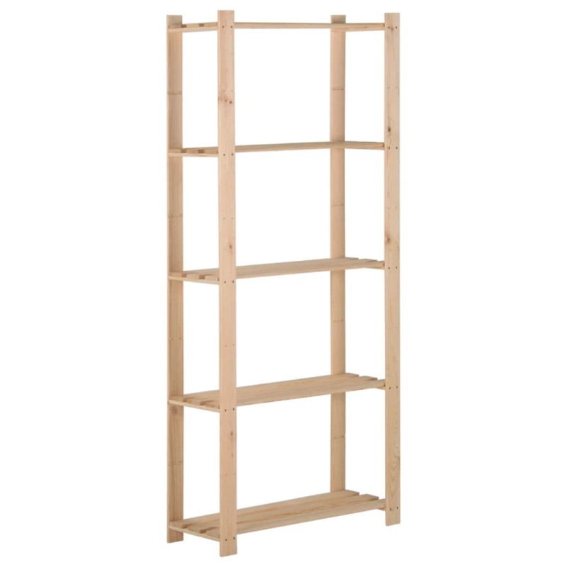 vidaXL Lagerregal mit 5 Böden 80x28,5x170 cm Massivholz Kiefer vidaXL Lagerregal mit 5 Böden 80x28,5x170 cm Massivholz Kiefer