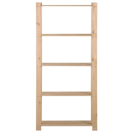 vidaXL Lagerregal mit 5 Böden 80x28,5x170 cm Massivholz Kiefer