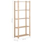 vidaXL Lagerregal mit 5 Böden 80x28,5x170 cm Massivholz Kiefer vidaXL Lagerregal mit 5 Böden 80x28,5x170 cm Massivholz Kiefer